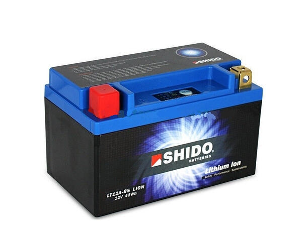 Shido LT12A-BS Lithium - 12V ATV/MC/Snøscooter Batteri